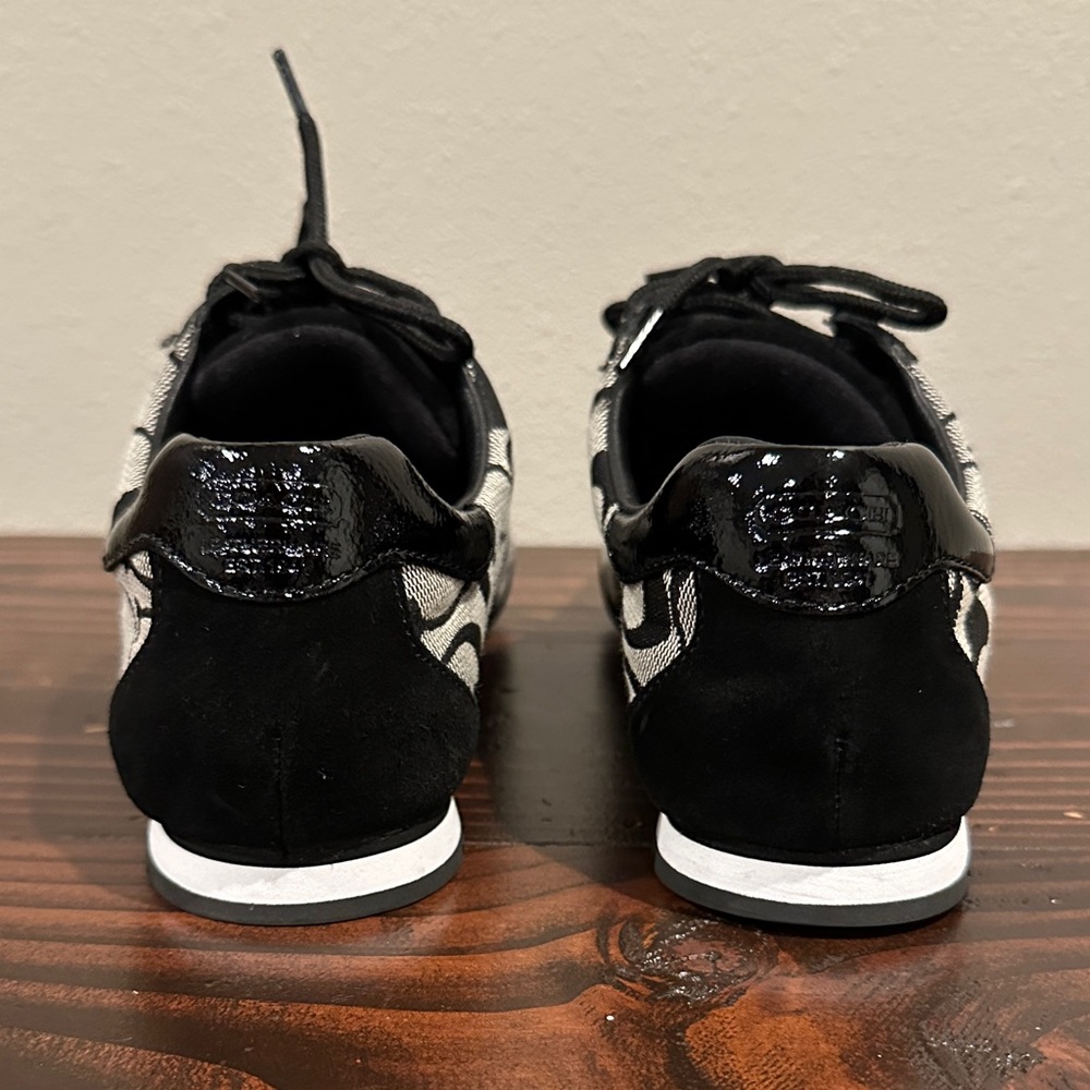 Coach Monogram Black and Gray Sneakers Size: 6M - Picture 4 of 6